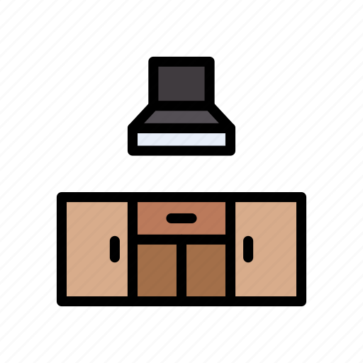 Cabinet, drawer, hood, items, kitchen icon - Download on Iconfinder