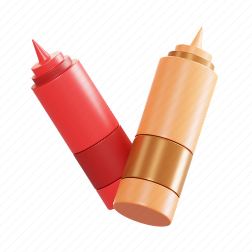 Sauce, bottle, food 3D illustration - Download on Iconfinder