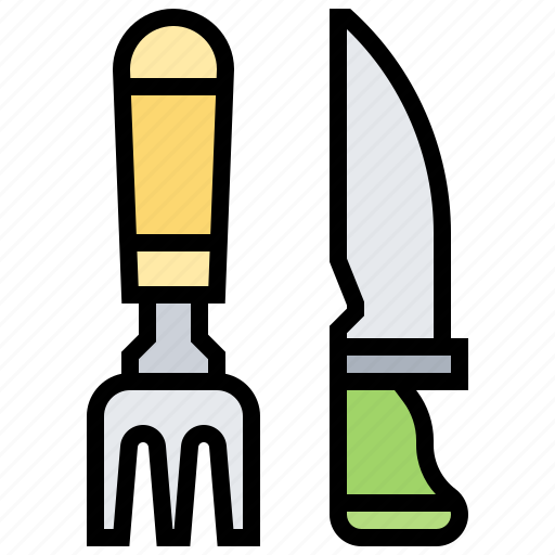 Cutting, fork, knife, steak, utensil icon - Download on Iconfinder