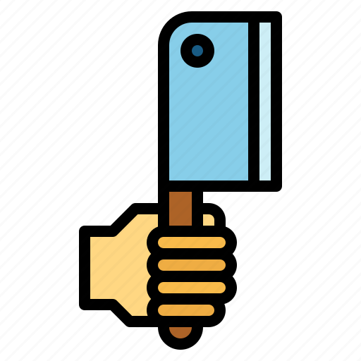 Cleaver, hand, kitchen, knife, tools icon - Download on Iconfinder