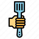 cooking, hand, kitchenware, spatula 
