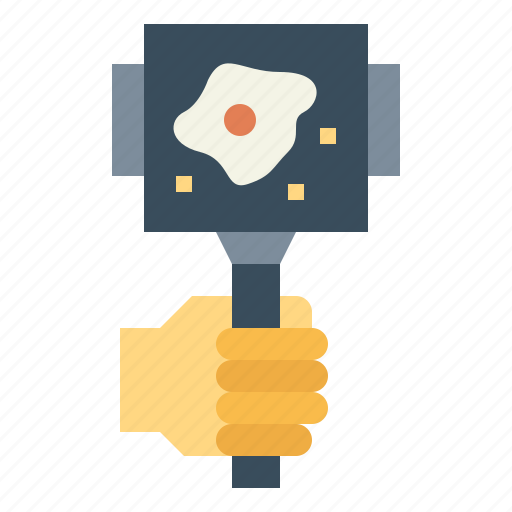 Cooking, frying, hand, pan icon - Download on Iconfinder