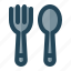 cook, eat, fork, spoon 