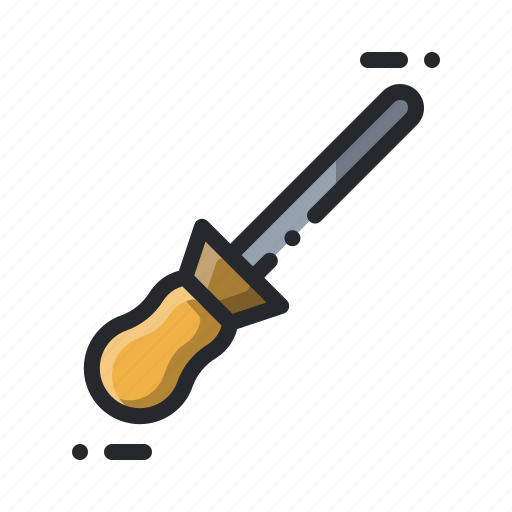 Honing, kitchen, knife, rod, sharpening icon - Download on Iconfinder