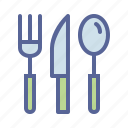 cutlery, tableware, knife, fork, spoon, eat, food