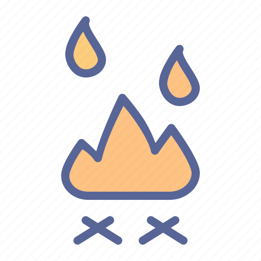 Fire, fireplace, kitchen, cook, camping, outdoors, burn icon - Download on Iconfinder