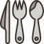 cutlery, fork, knife, spoon, serving 