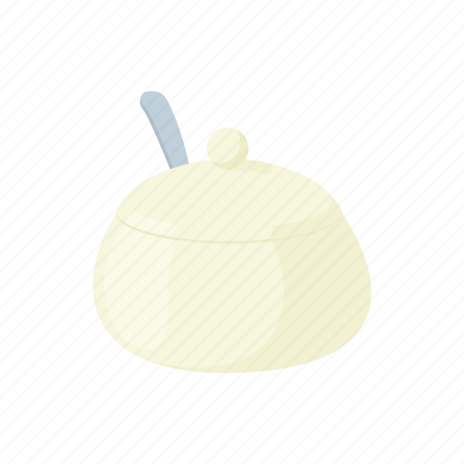 Bowl, cartoon, food, object, porcelain, sugar, white icon - Download on Iconfinder