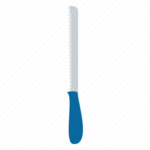 Bread, knife, jagged, kitchenware, long, slicing icon - Download on Iconfinder