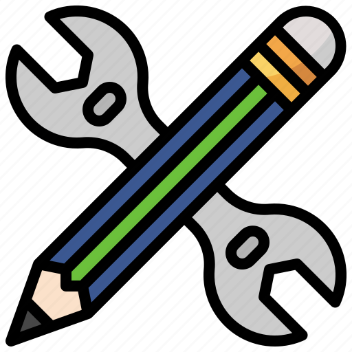 Education, engineer, engineering, pencil, wrench icon - Download on Iconfinder