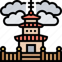 pagoda, temple, oriental, architecture, traditional