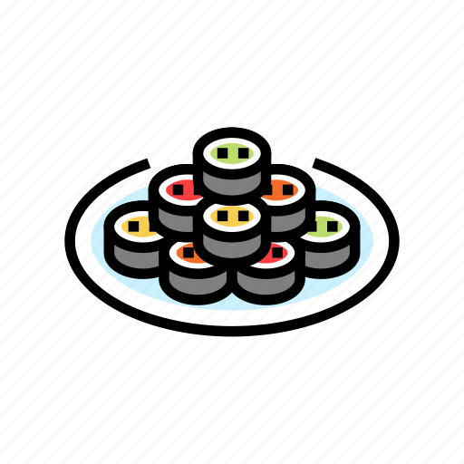 Kimbap, rolls, korean, cuisine, food, asian icon - Download on Iconfinder
