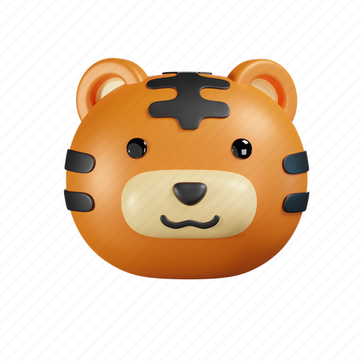 Tiger, asian wildlife, cute, orange, mythology, animal, mascot 3D illustration - Download on Iconfinder