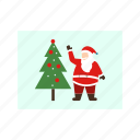 christmas, tree, decoration, santa, festival