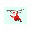 hanging, tree, christmas, santa, claus