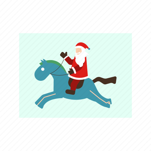 Santa, claus, horse, travelling, christmas icon - Download on Iconfinder