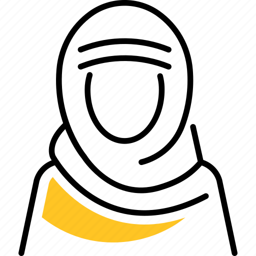Niqab, arabic, woman, paranja, person icon - Download on Iconfinder