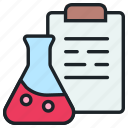 lab, science, flask, experiment, laboratory, report, details, list