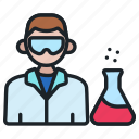 lab, science, flask, experiment, laboratory, scientist, male, man