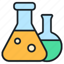 lab, science, flask, experiment, laboratory, solution