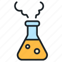lab, science, flask, experiment, laboratory, solution, smoke