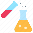 lab, science, flask, experiment, laboratory, solution, pour
