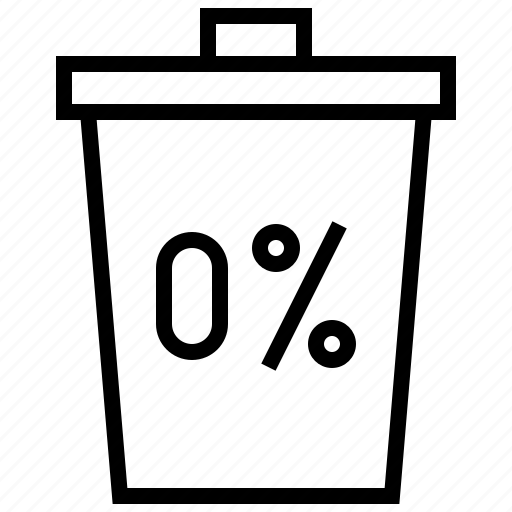 Label, zero waste, waste, bin, trash icon - Download on Iconfinder