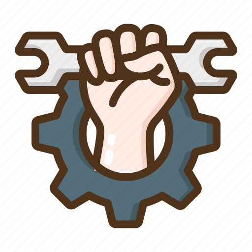 Labor day, worker, hand, wrench icon - Download on Iconfinder