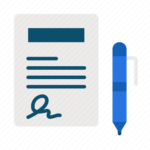 Contract, document, paper, pen, pencil, write, writting icon - Download on Iconfinder