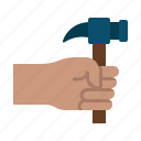 hammer, hand, labour, construction, tools, home, repair, manual, mechanic