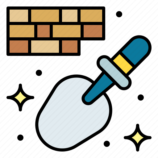 Building, construction, industry, trowel, wall icon - Download on Iconfinder