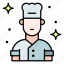 chefs, cook, avatar, hat, kitchen 