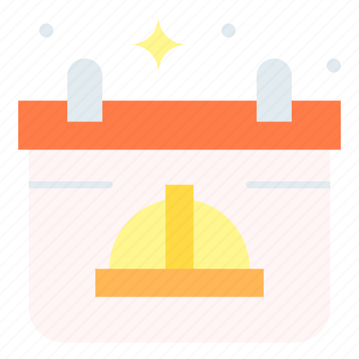 Calendar, helmet, labor, day, worker, time icon - Download on Iconfinder