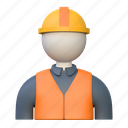project, worker, labour, illustration, 3d cartoon, isolated, labor day, holiday, construction 