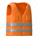 safety, vest, labour, day, icon, 3d, illustration 