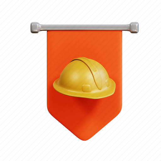 Labor, helmet, isolated, industry, industrial, safety, head 3D illustration - Download on Iconfinder