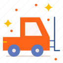 lifter, delivery, fork, lift, forklift, truck, vehicle