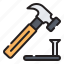 hammer, improvement, equipment, construction and tools, home repair 