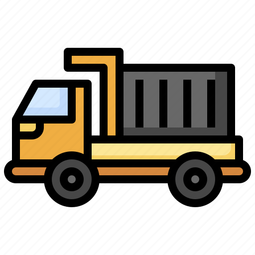Dump, truck, construction, and, tools, transportation, automobile icon - Download on Iconfinder