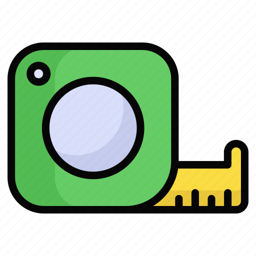Measurement, tap, meter tap, measuring, construction, reel meter icon - Download on Iconfinder