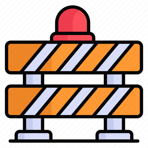Barrier, construction, road, fence, safety, boundary, barricade icon - Download on Iconfinder