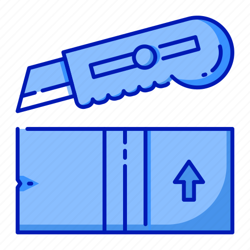 Box, cardboard, cut, cutter, delivery, package, tool icon - Download on Iconfinder