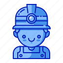 avatar, helmet, mine, miner, people, person