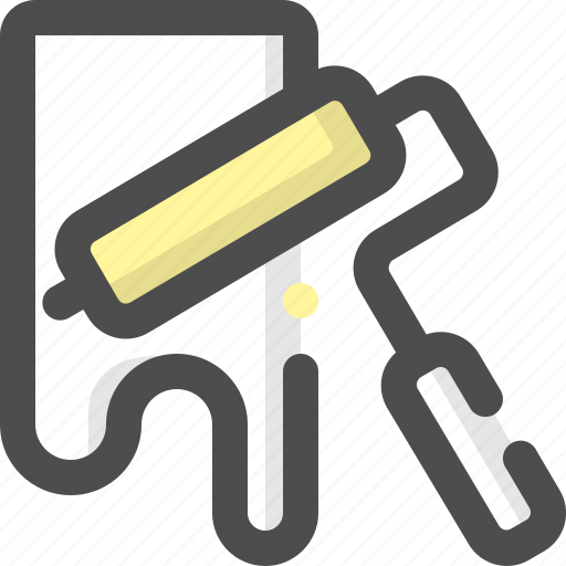 Construction, improvement, paint, paint roller, repair, roller icon - Download on Iconfinder
