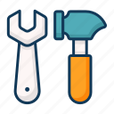 hammer, wrench, tool, repair