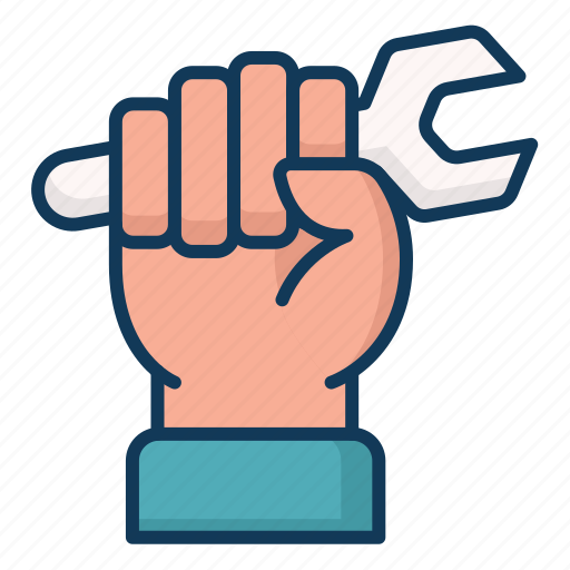 Labour, hand, wrench, fist icon - Download on Iconfinder