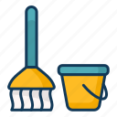 cleaning, houskeeping, mop, bucket
