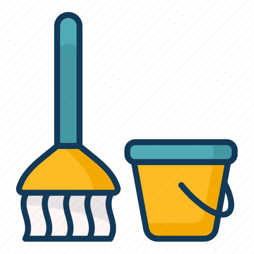 Cleaning, houskeeping, mop, bucket icon - Download on Iconfinder