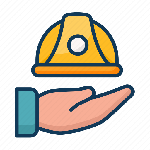 Support, labour, hand, helmet icon - Download on Iconfinder