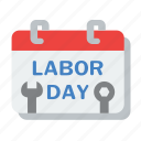 calendar, wrench, worker, labour day, labor day, tool, time and date, event, tools